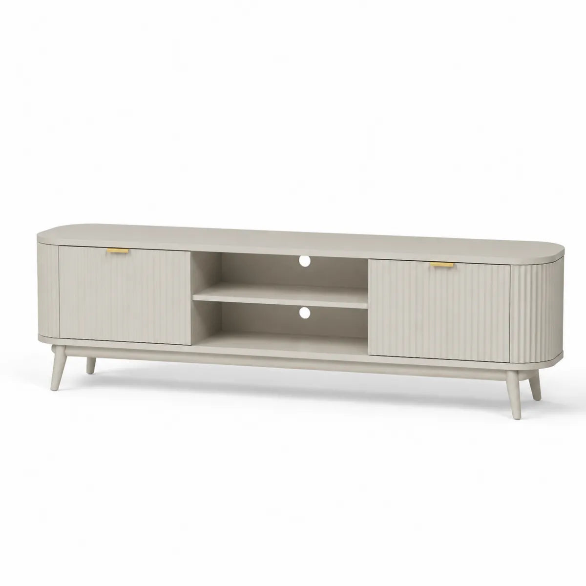 Szafka RTV z Płyty MDF Szara 150x40x50 cm