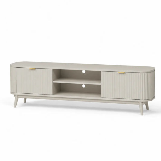 Szafka RTV z Płyty MDF Szara 150x40x50 cm