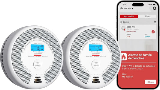 X-Sense, Detektor SC07- WX, WiFi, Aplikacja, Wyświetlacz LCD SC07-WX