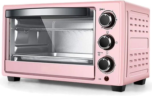 JYCCH mini piekarnik, Piec elektryczny, 23 l, 1300 W, 70 do 250°C, licznik, grill, kompaktowy, 2 strefy temperaturowe, Róża