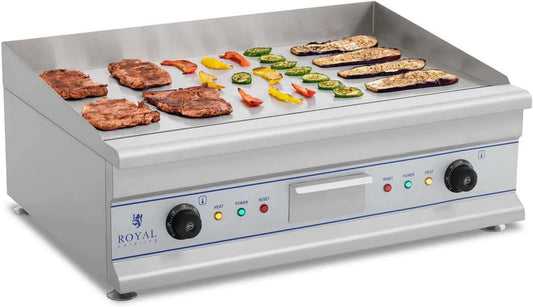 Royal Catering grill elektryczny, RCG 75 Plancha, Grill, 75 x 40 cm, 2 pola grzewcze, 200 W, stojąco, catering, funkcja ogrzewania