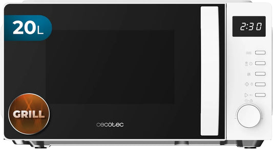 Cecotec, 3DWave 30Min Kuchenka mikrofalowa, 20 l, 700 W, zegar, grill, rozmrażanie, biały, 5 poziomów