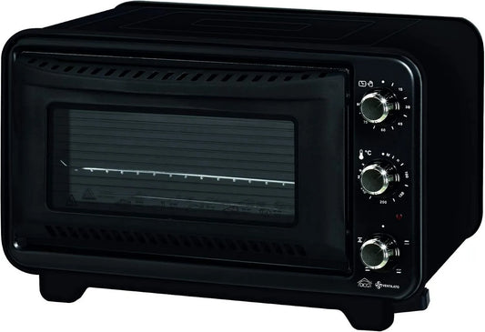 DCG mini piekarnik, MBT1035 Elektryczny wielopiecowy wentylowany od 1300 W 35 l. 90 min. Termostat regulowany do 230°C. Emaliowane wnętrze. Drzwi z