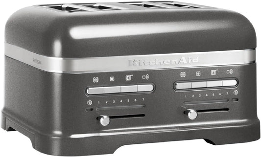 KitchenAid, Toster kuchenny, rozmrażanie, szary, 7 poziomów funkcji brunish i rozmrażania, 4 Duże szczeliny