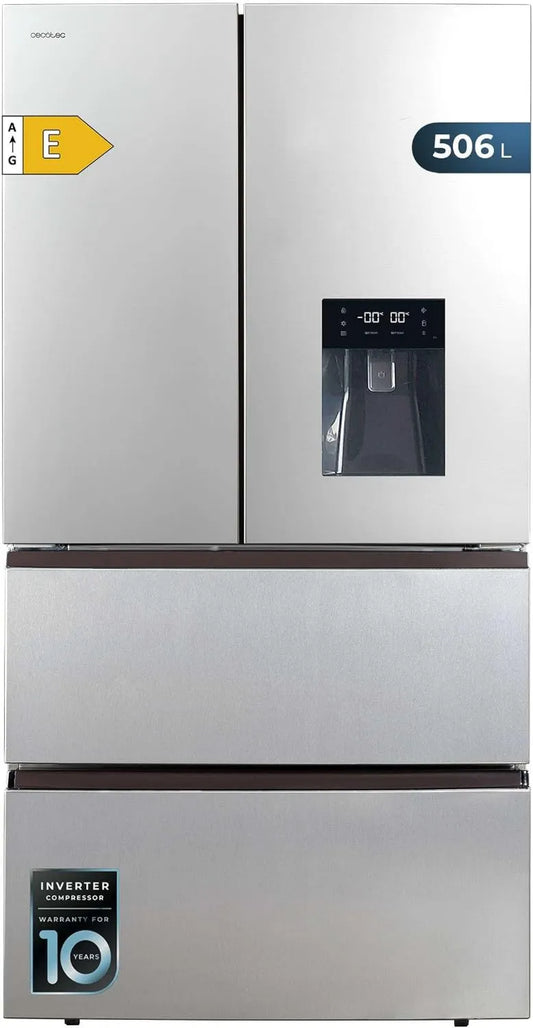 Cecotec FD 510 lodówka, 183 cm, 84 cm, silnik inwerterowy, Silnik Inverter Plus, Niskie zużycie, Łącznie NoFrost