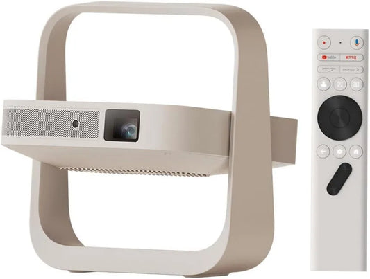 XGIMI projektor, Google Smart TV, TV, przenośne, 500 ISO, 150 ° obrotu, 2 × 3 W, kompatybilne z Google TV, Ochrona oczu, Elfin Flip Plus, Netflix