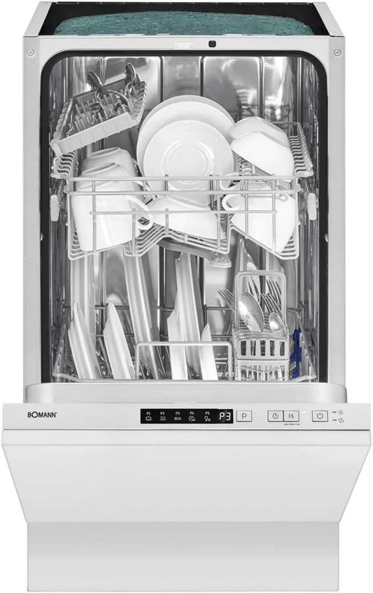 Bomann zmywarka wolnostojąca, Myjnia dyskietek, 60 cm, 11 l, 5 programów, 47 dB, do zabudowy, tłumik, stal nierdzewna, dioda LED, 14 sztućce, oszczędność energii