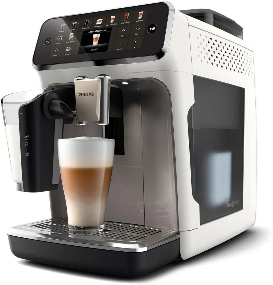 PHILIPS automatyczny ekspres do kawy, EP5545 / 70 Ekspresora, 1, 8 l, płyta IPS, biały, 15 bar EP5545/70