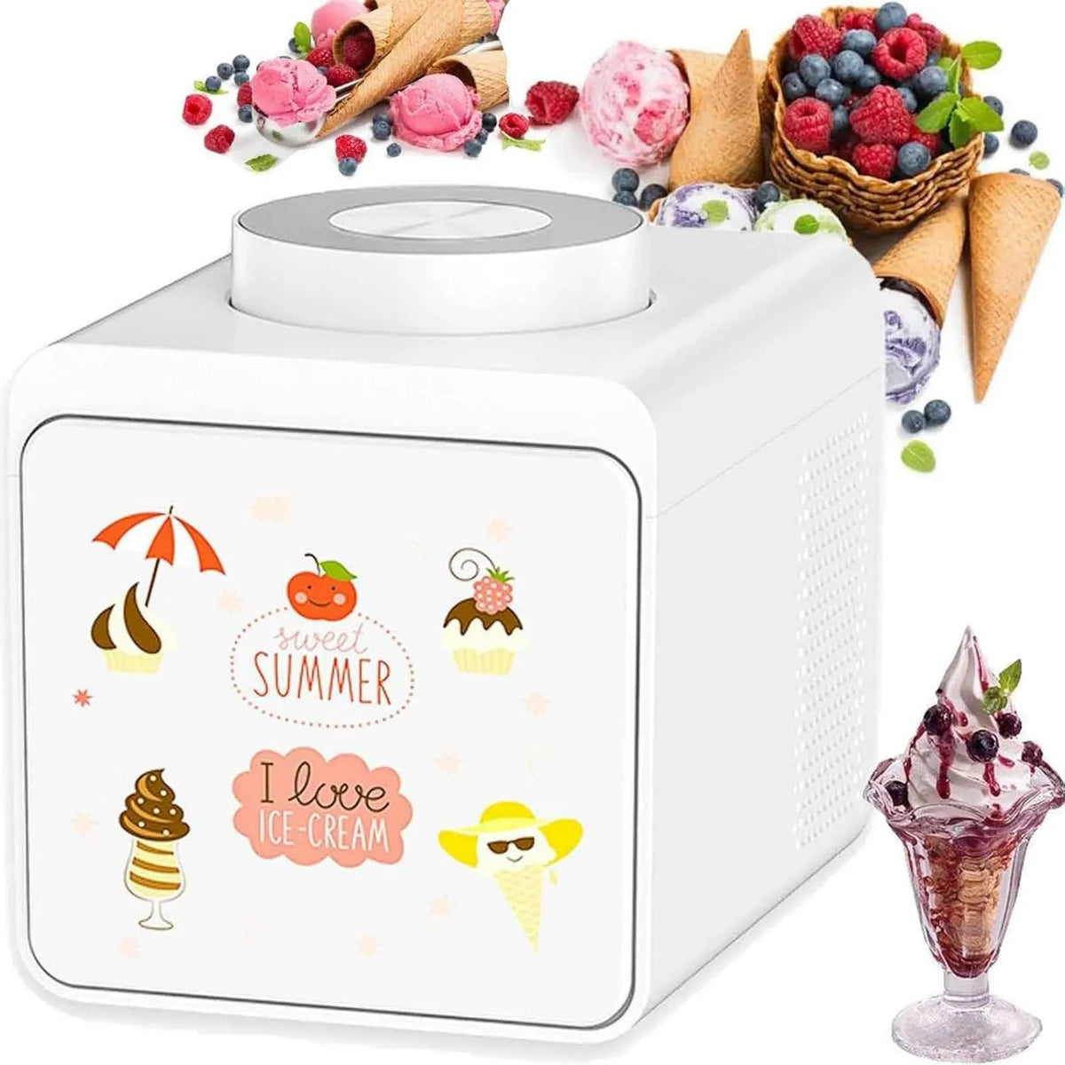 Generic, Maszyna do jogurtu, kostkarka do lodu i sorbetu, 1 l, 120 W, wyjmowana