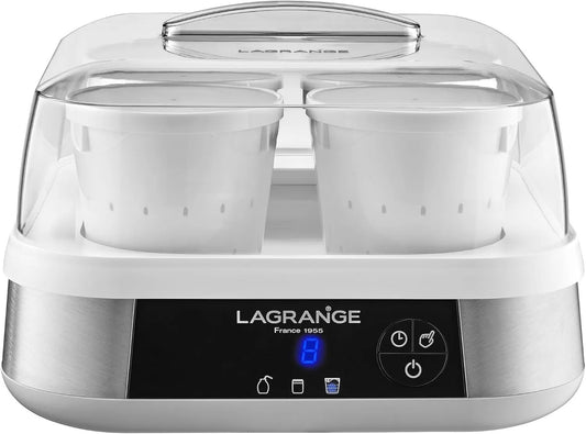 LAGRANGE, Jard- Zamrożona linia, do automatycznego zatrzymania, 1, 5 l, 9 szklanych słoików, 4 garnki do faisselle, francuska produkcja, programowalne, 18 W