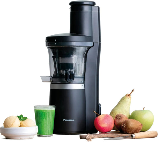 Panasonic MJ-L700KXE wyciskarka do soku, 150 W, 75 mm, stal nierdzewna, Slow Juicer Sokowirówka, Stal Nierdzewna/Tworzywo Sztuczne, Czarny/Szary